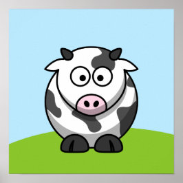 Niedliche Kuhausdruck Poster