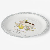 Niedliche Kuhblütenfarm Jegliche Altersklassen Geb Pappteller (Schrägansicht)