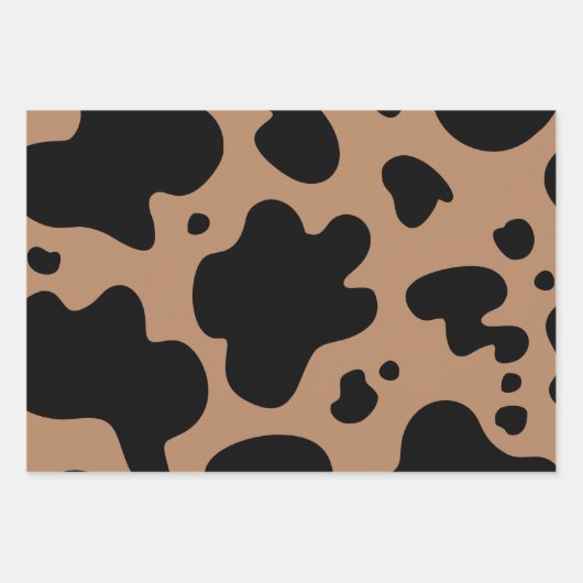 Niedliche Kuhdruckpapierblätter Geschenkpapier Set (Vorderseite 3)