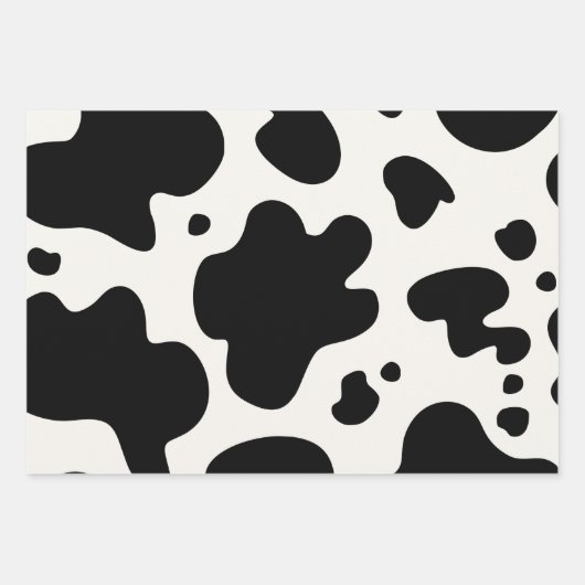 Niedliche Kuhdruckpapierblätter Geschenkpapier Set (Vorderseite 2)