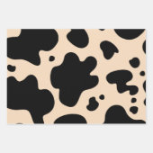 Niedliche Kuhdruckpapierblätter Geschenkpapier Set (Vorderseite)