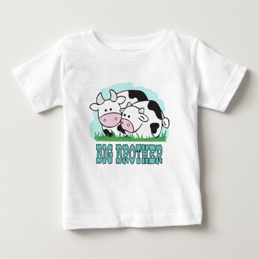 Niedliche Kühe Großbruder Baby T-shirt (Vorderseite)