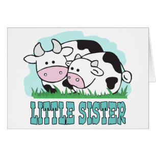 Niedliche Kühe Kleine Schwester Blank Card