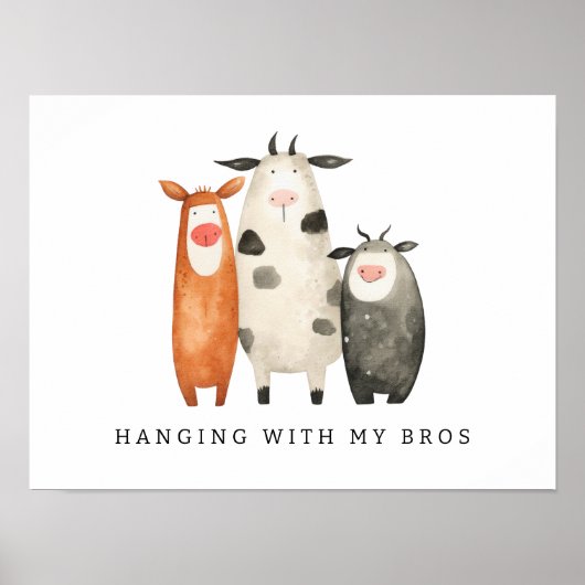 Niedliche Kühe mit meinen Bros Poster (Vorne)