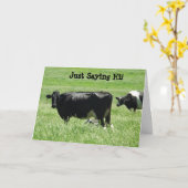 Niedliche Kühe Nur Sprichwort Hi-Card in Touch Beh Karte (Gelbe Blume)