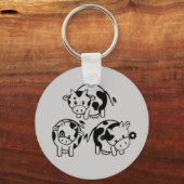 Niedliche Kühe Schlüsselanhänger (Vorderseite)