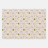 Niedliche Kühe und Blume Geschenkpapier Set (Vorderseite)