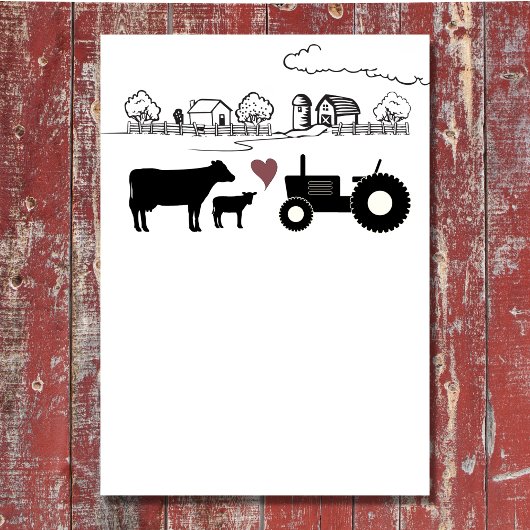 Niedliche Kühe und Traktorandendusche Einladung