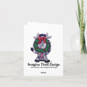 Niedliche Kühe-Urlaubskarte Feiertagskarte (Rückseite)