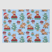 Niedliche Kühe Weihnachtsferien Winter Modernes Mu Seidenpapier (Vorderseite)