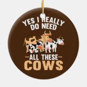 Niedliche Kühe Zuchttier Ja, ich brauche wirklich Keramik Ornament (Hinten)