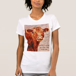 Niedliche Kuhfarm Living ist der T - Shirt des Leb