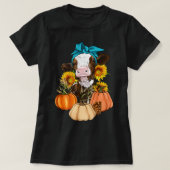 Niedliche Kuhfarm Pumpkin Farm Fall Erntedank Farm T-Shirt (Design vorne)