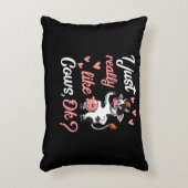 Niedliche Kuhfarm Rantier Dekokissen (Vorderseite(Vertikal))