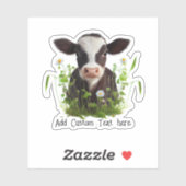 Niedliche Kuhfarm Stall Personalisierte Custom Cut Aufkleber (Blatt)