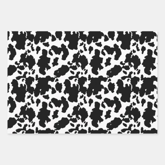 niedliche Kuhflecken Party Geschenkpapier Set (Vorderseite)