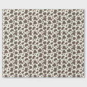 Niedliche Kuhhaut Cowboy Braun Creme Geschenkpapier (Flach)