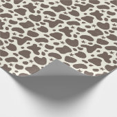 Niedliche Kuhhaut Cowboy Braun Creme Geschenkpapier (Ecke)