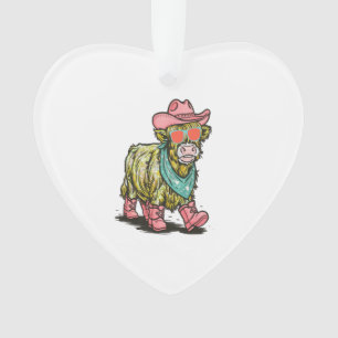 Niedliche Kuhhpingeln, Western Ornament