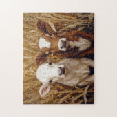 Niedliche Kuhkalben Maisfeld Puzzle (Vertikal)