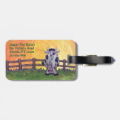 Niedliche Kuhköpfe und Schwänze Gepäckmarke Gepäckanhänger (Rückseite horizontal)