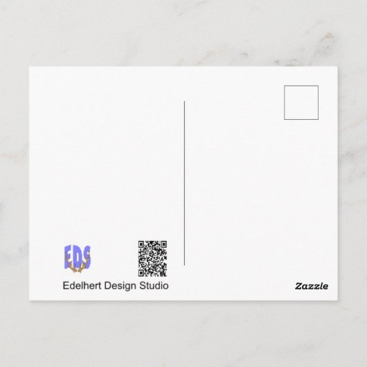 Niedliche Kuhkruste. Hallo Postkarte (Rückseite)