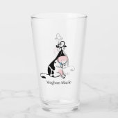 niedliche Kuhliebhaber geben Namen Glas (Rückseite)