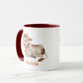 niedliche Kuhliebhaber geben Namen Tasse (Vorderseite Links)
