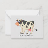niedliche Kuhliebhaber hinzufügen Sentiment Note C Mitteilungskarte (Vorderseite)