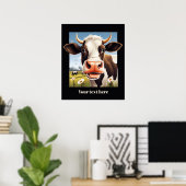 Niedliche Kuhliebhaber Poster (Heimbüro)