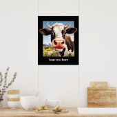 Niedliche Kuhliebhaber Poster (Küche)