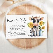 Niedliche Kuhsonnendusche auf dem Bauernhof Kinder Begleitkarte