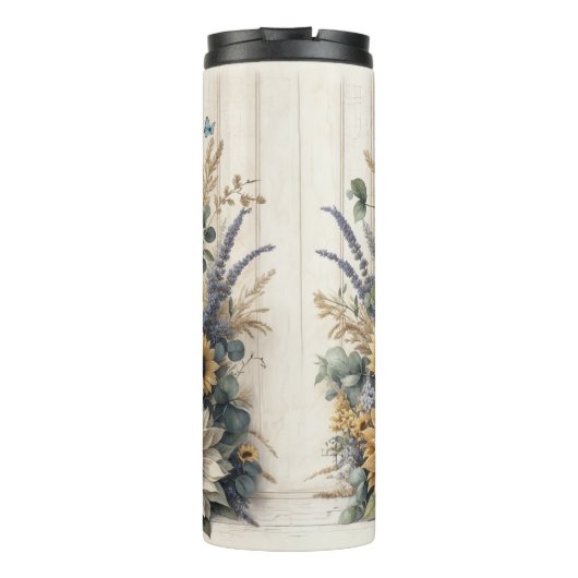 Niedliche Kuhweide Thermosbecher (Rückseite)