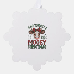 Niedliche Kuhweihe Ornament Karte