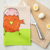 Niedliche Küken bunt Ostereier Happy Osterfest Geschirrtuch (Viertel Falte)