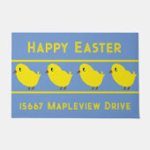 Niedliche Küken und Ihre Adresse zu Ostern Fußmatte (Vorderseite)