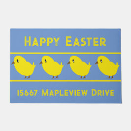 Niedliche Küken und Ihre Adresse zu Ostern Fußmatte