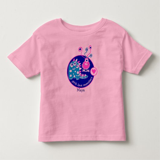 Niedliche kundengerechte lustige kleine rosa kleinkind t-shirt (Vorderseite)