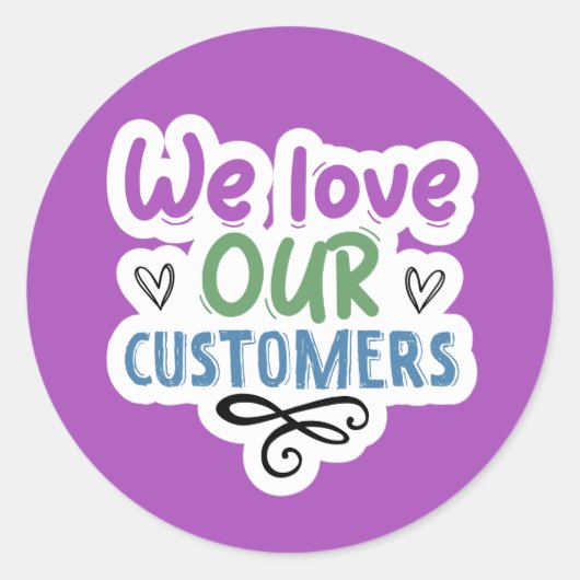 niedliche Kundenkultur Runder Aufkleber (Vorderseite)