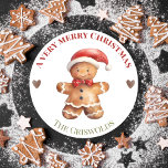 NIEDLICHE KUNDENZÄHLBARE GINGERBREAD MAN CHRISTMAS RUNDER AUFKLEBER<br><div class="desc">Dieser bezaubernde Lebkuchenmann ist der perfekte Weg,  jeden Weihnachtsbrief und jedes kleine Geschenk zu einem besonderen Erlebnis zu machen. Und das Beste daran ist,  dass Sie den Aufkleber personalisieren können,  um ihn wirklich einzigartig zu machen!</div>