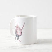 Niedliche Kunst Axolotl Kaffeetasse (Vorderseite Links)