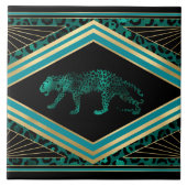 Niedliche Kunst Deko Leopard Wohngestaltung Fliese (Vorderseite)