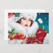 Niedliche Kunst Deko Retro Weihnachten (Vorne/Hinten)