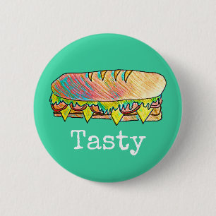 Niedliche Kunst des geschmackvollen Vorsandwiches Button