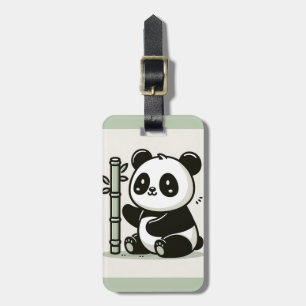Niedliche Kunst in Panda und Bamboo Gepäckanhänger