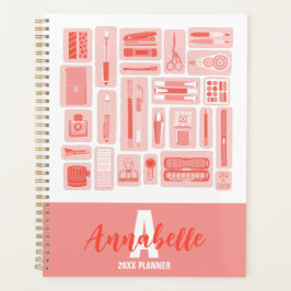 Niedliche Kunst liefert Illustriertes Muster Koral Planer