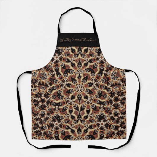 Niedliche Künstlerische Leopard Print & Quote Schürze (Vorderseite)