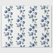 Niedliche künstlerische Wasserfarbe Blueberries Ob Geschenkpapier (Flach)
