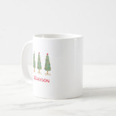 Niedliche künstlerische Weihnachtsbaum-Tasse Kaffeetasse (Vorderseite Links)