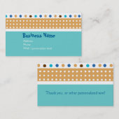 Niedliche künstlerische wunderliche Punkte-Muster Visitenkarte (Vorne/Hinten)